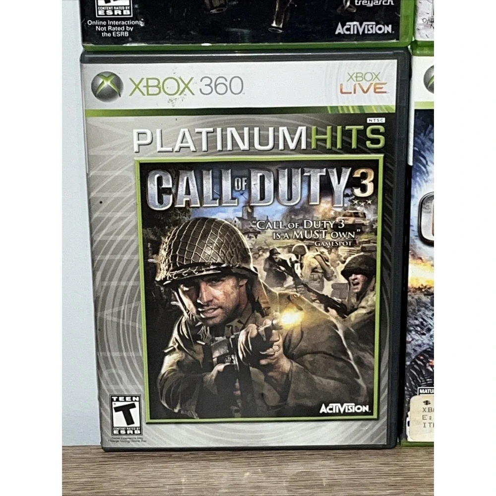 Call of Duty Xbox 360 Lot Of 4 Black Ops 1 Call Of Duty 3 World At War MW3 Set